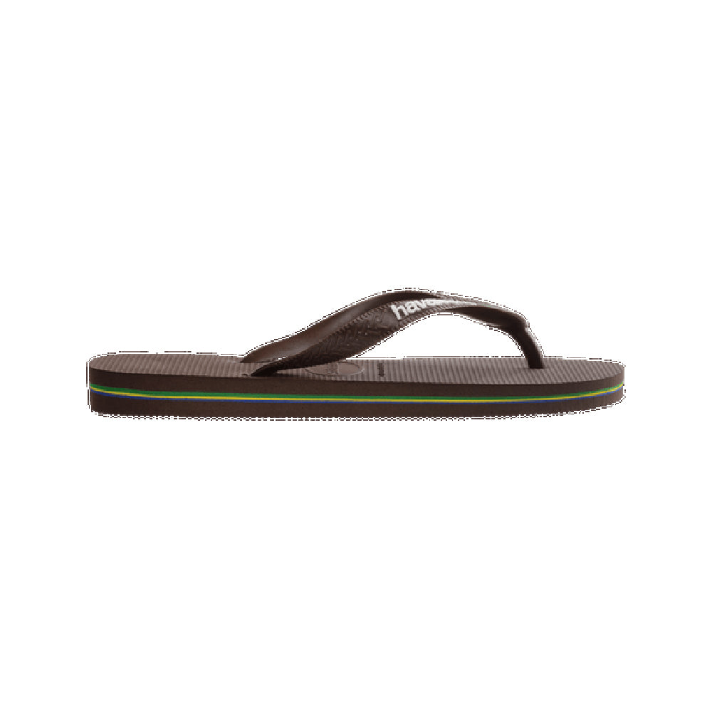Havaianas Brazil Logo Mens Sandal 2673-Dark Brown-White 9