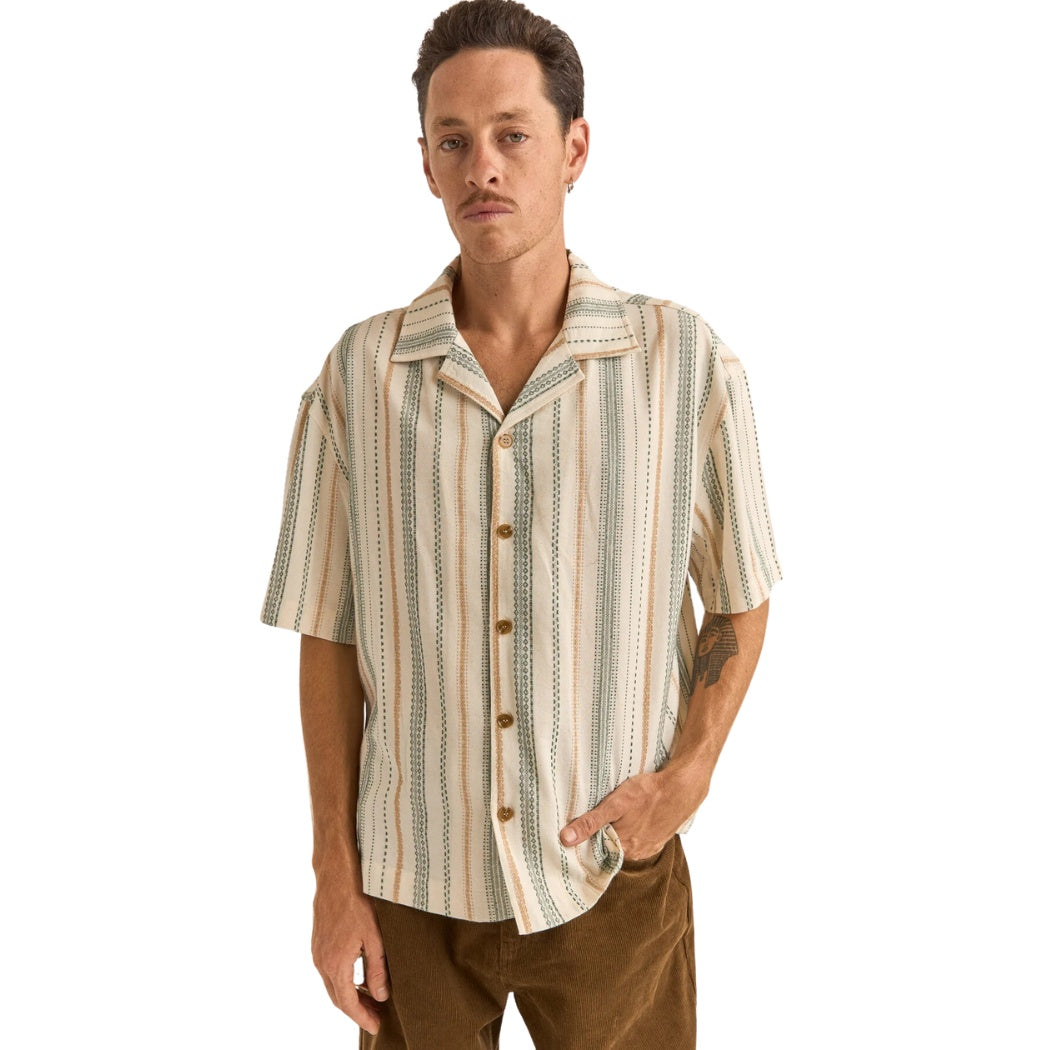 Rhythm Vacation Stripe SS Shirt NAT-NATURAL 3L
