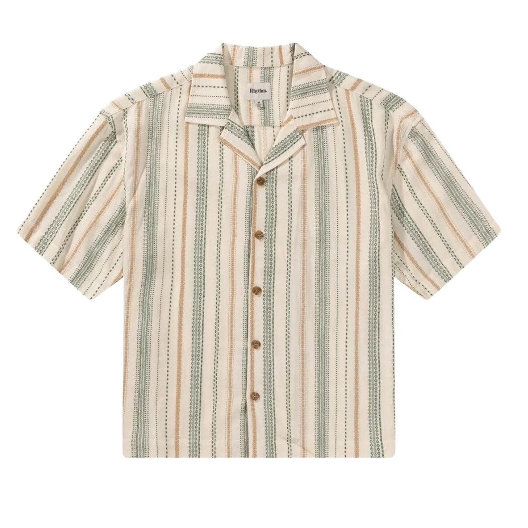 Rhythm Vacation Stripe SS Shirt NAT-NATURAL 2M