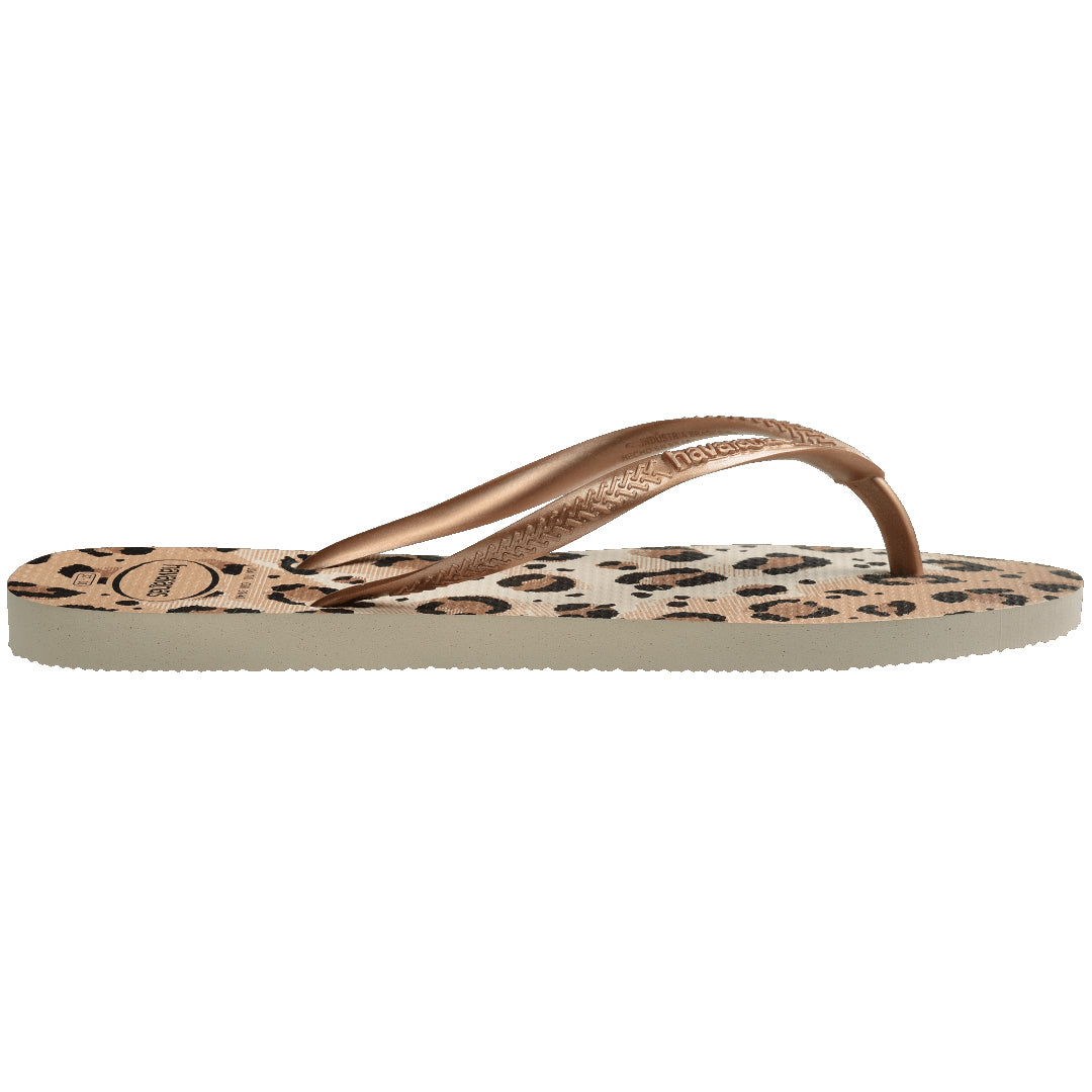 Havaianas Slim Animals Womens Sandals 6516-Beige-Beige 9