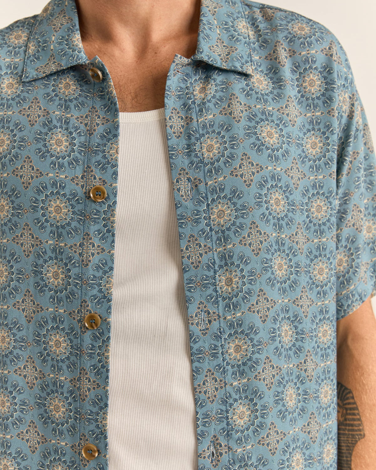 Rhythm Tulum SS Shirt SLA-SLATE 2M