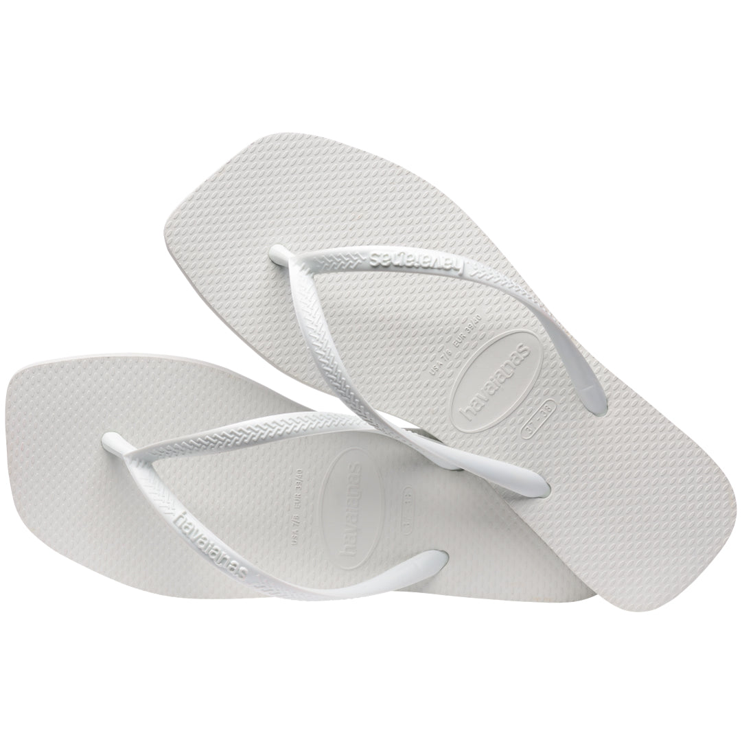 Havaianas Slim Square Womens Sandal 0001-White 6