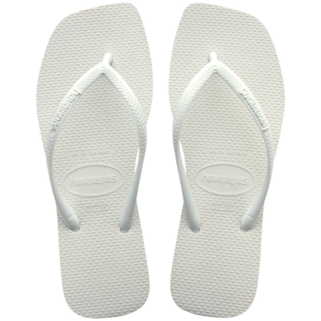Havaianas Slim Square Womens Sandal 0001-White 6