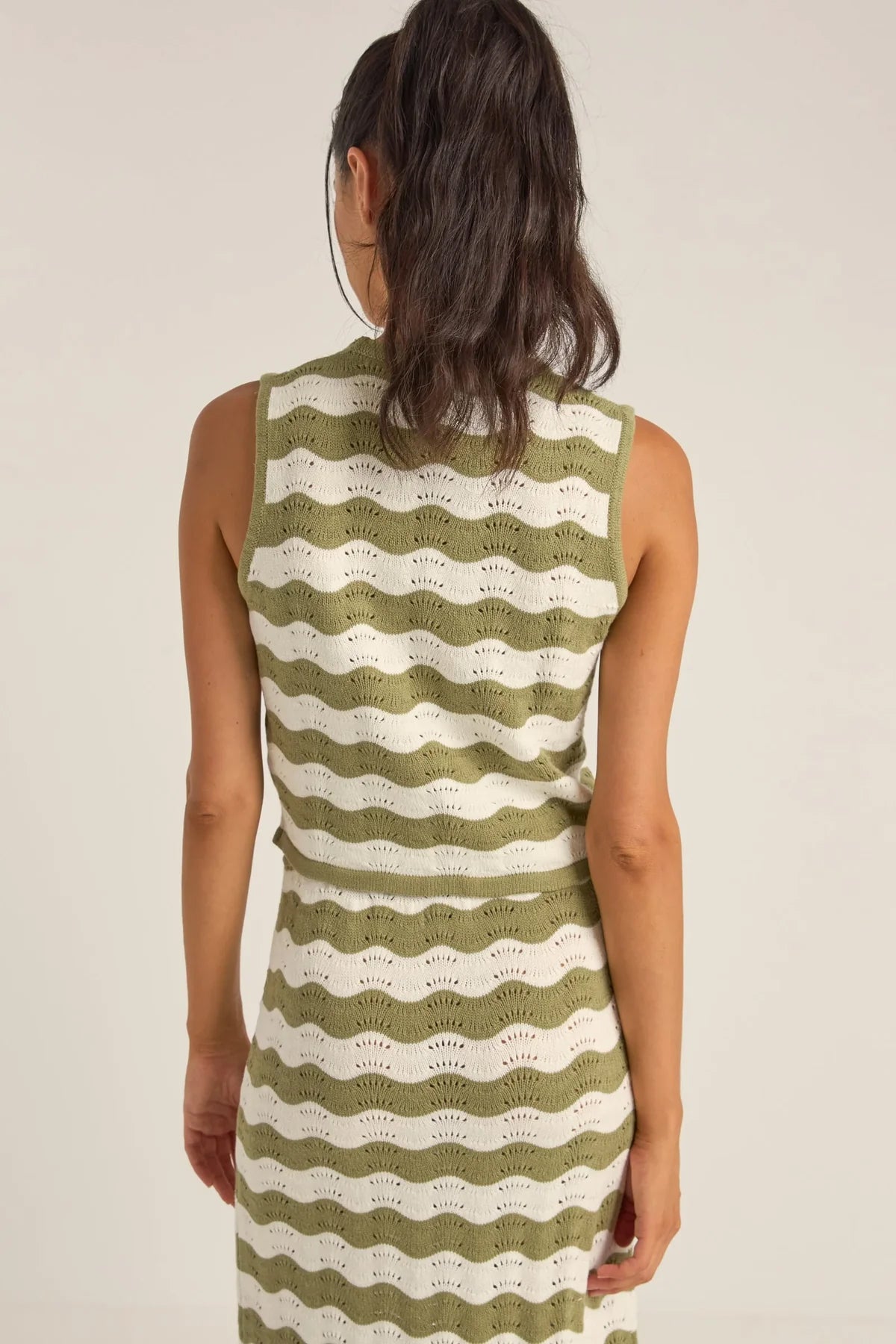 Rhythm Carmen Stripe Knit Vest SAG-SAGE 4L