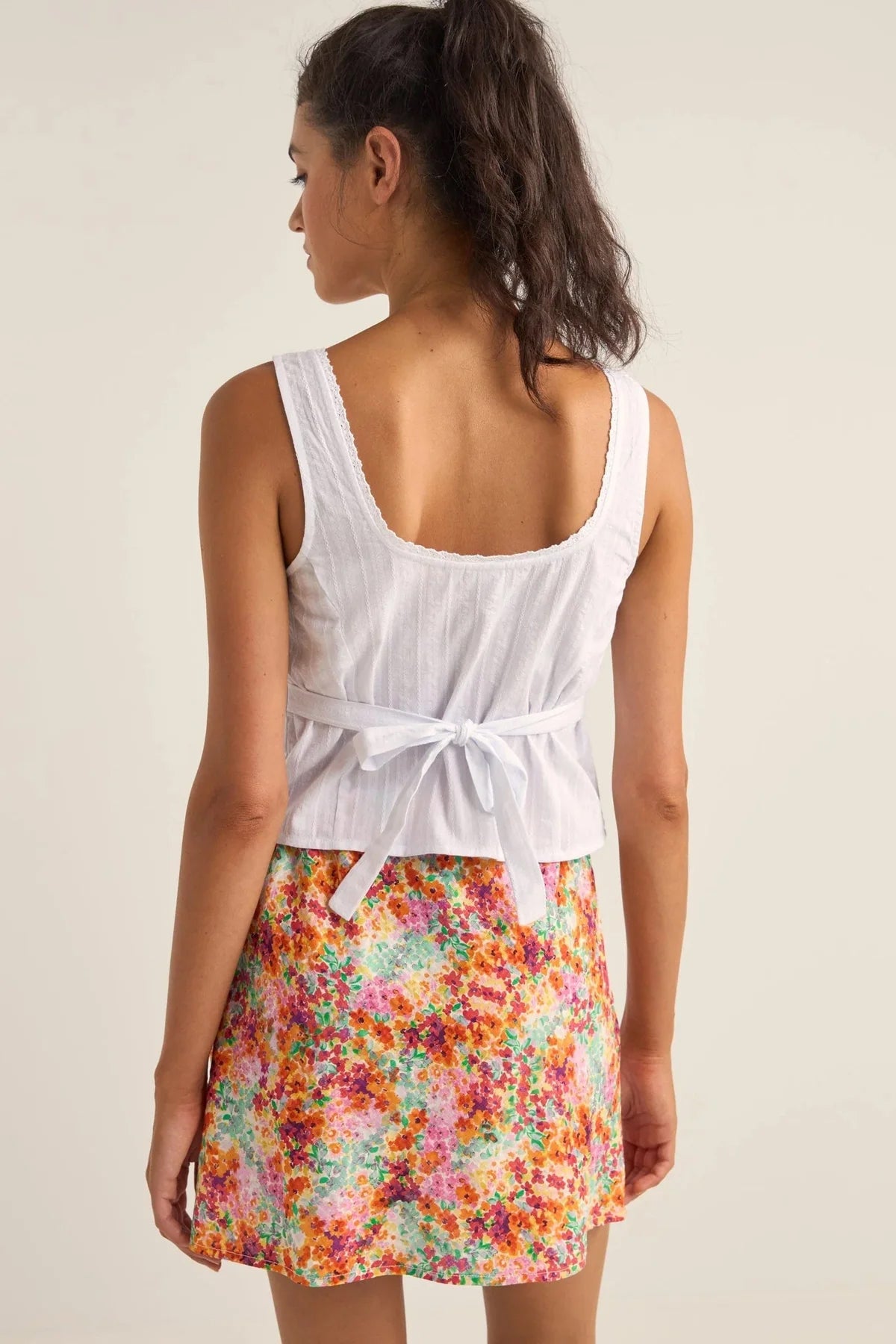 Rhythm Brighton Button Front Top WHT-WHITE 4L