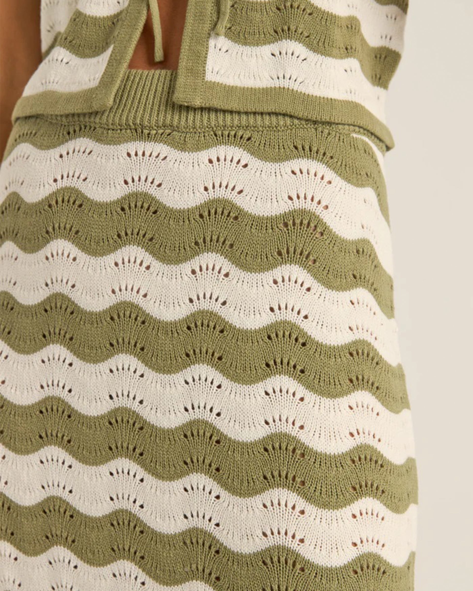 Rhythm Carmen Stripe Knit Maxi Skirt SAG-SAGE 2S