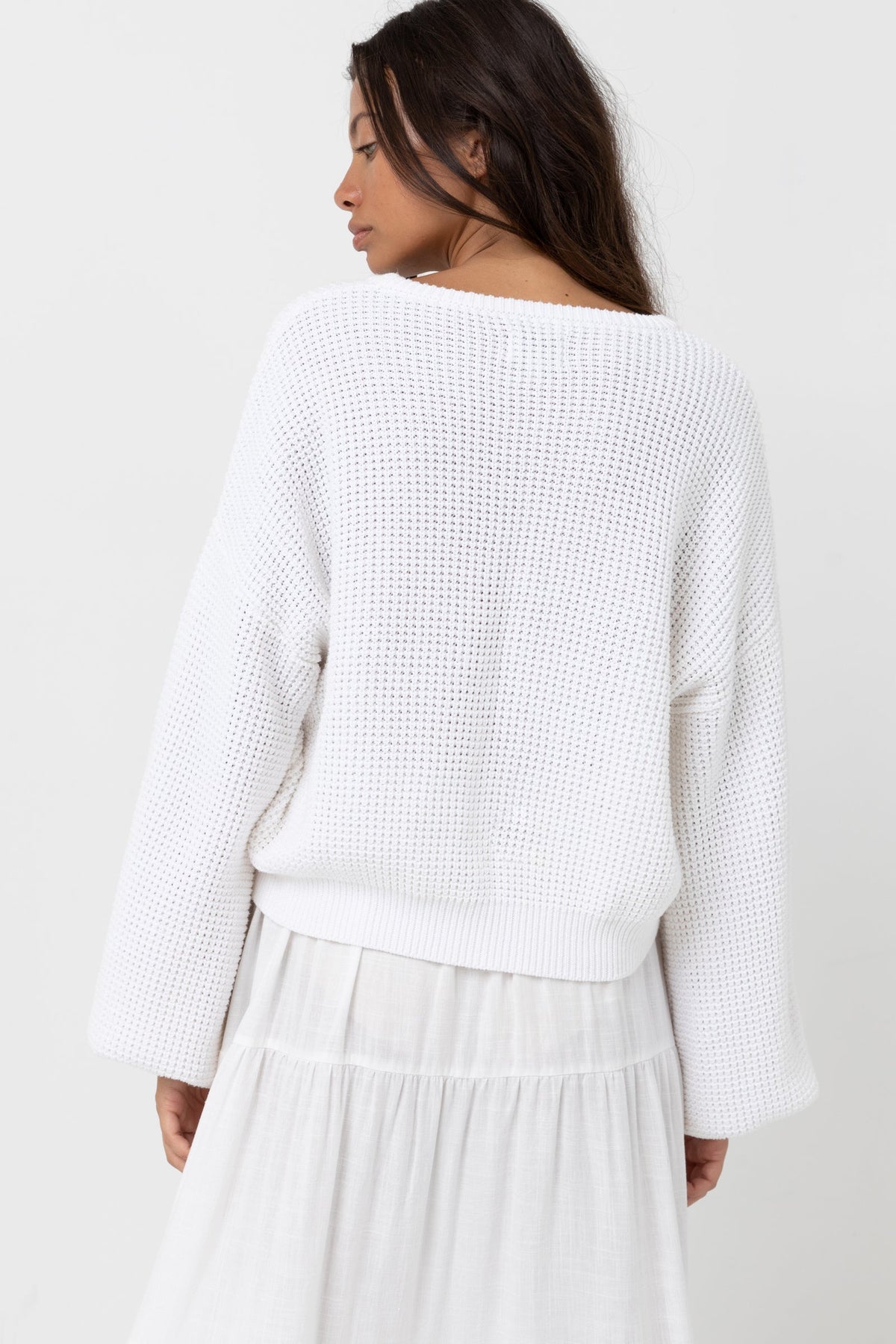 Rhythm Classic Knit Jumper WHT-WHITE 3M