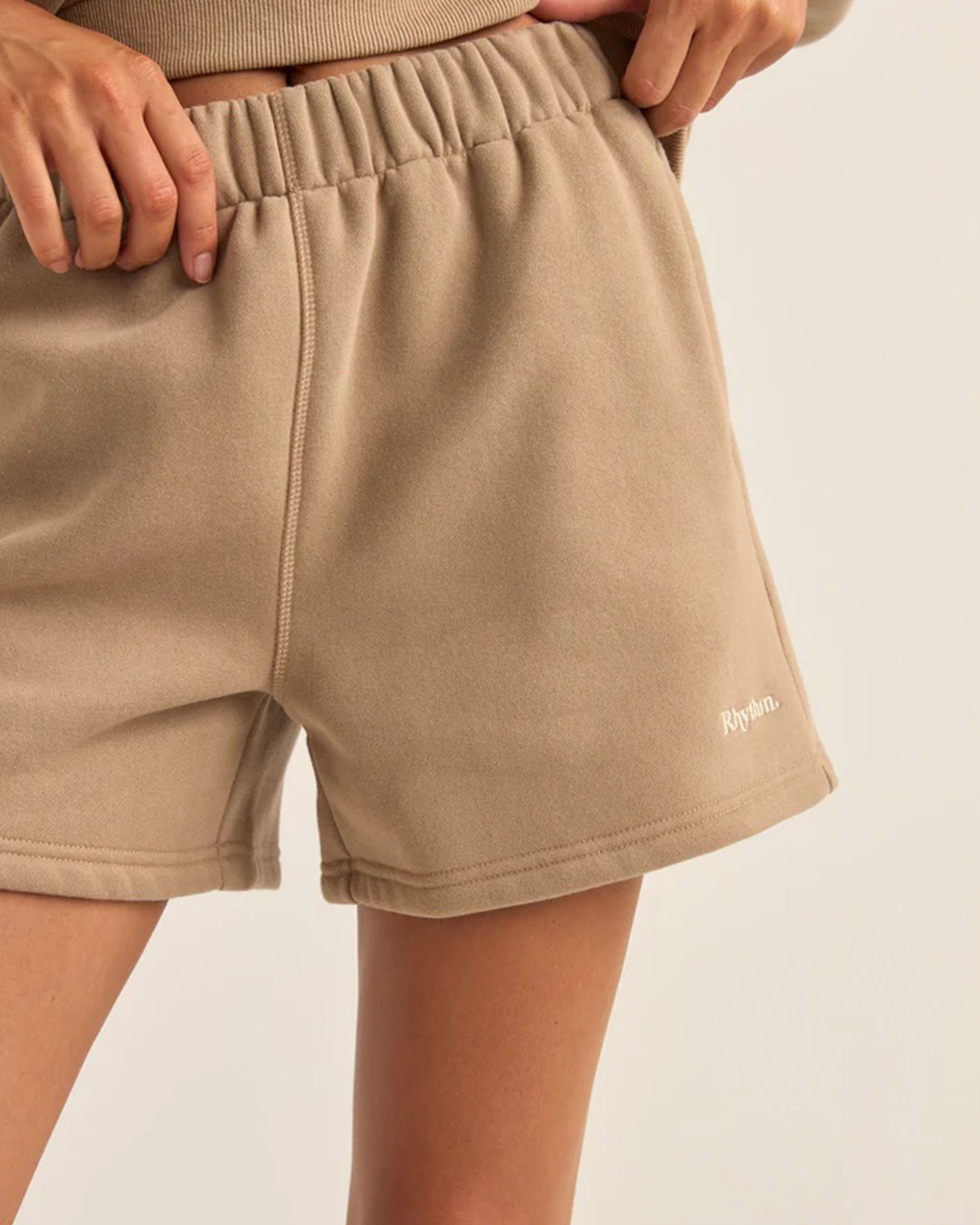 Rhythm Logo Fleece Shorts TAU-TAUPE 1XS