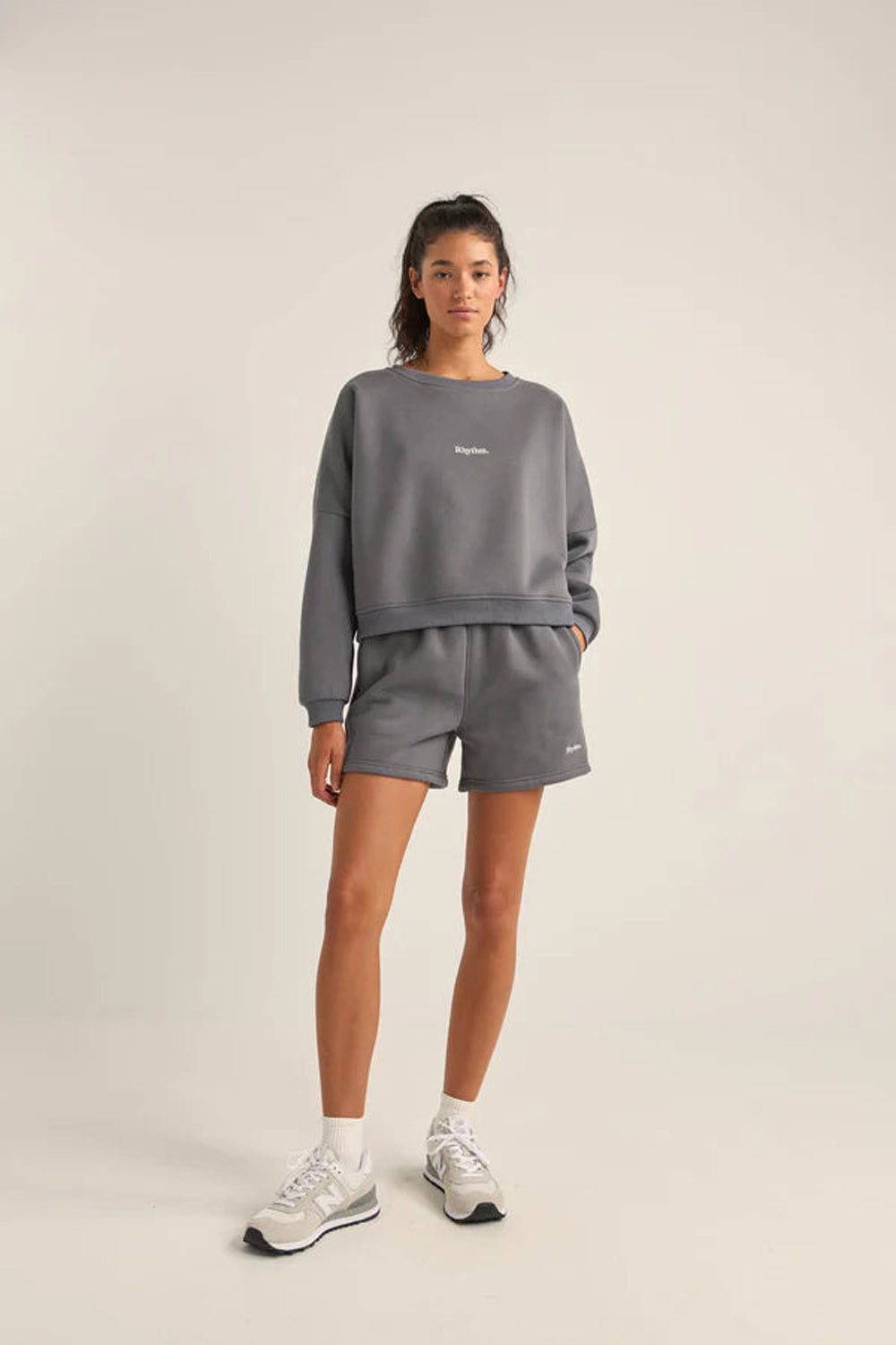 Rhythm Logo Crew Neck Fleece CHA-CHARCOAL 3M