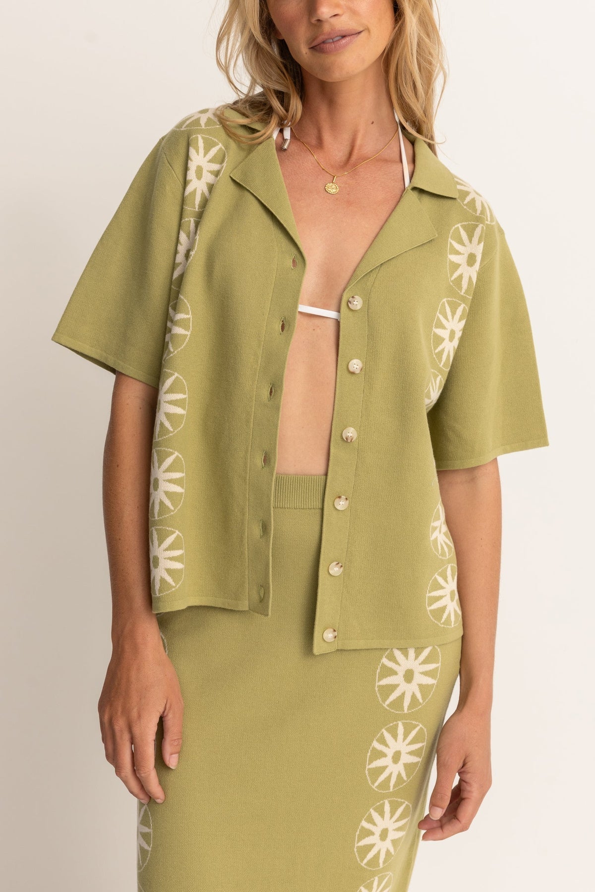 Rhythm horizon knitted shirt pal xs