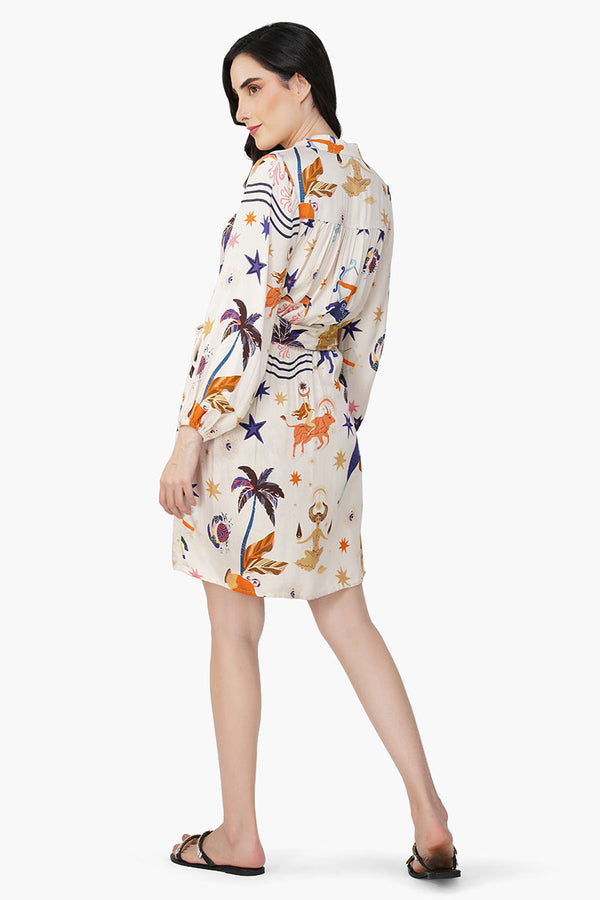 America & Beyond Day Dream Mini Dress Celestial L