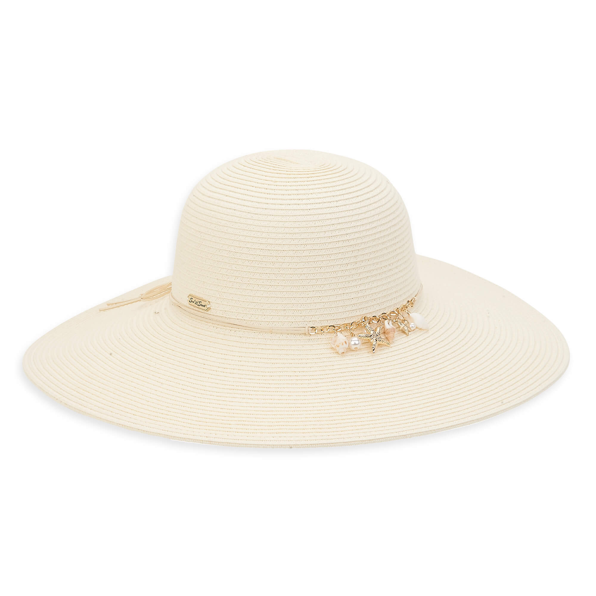 Sun N Sand Paperbraid Floppy Brim Ivory 5"