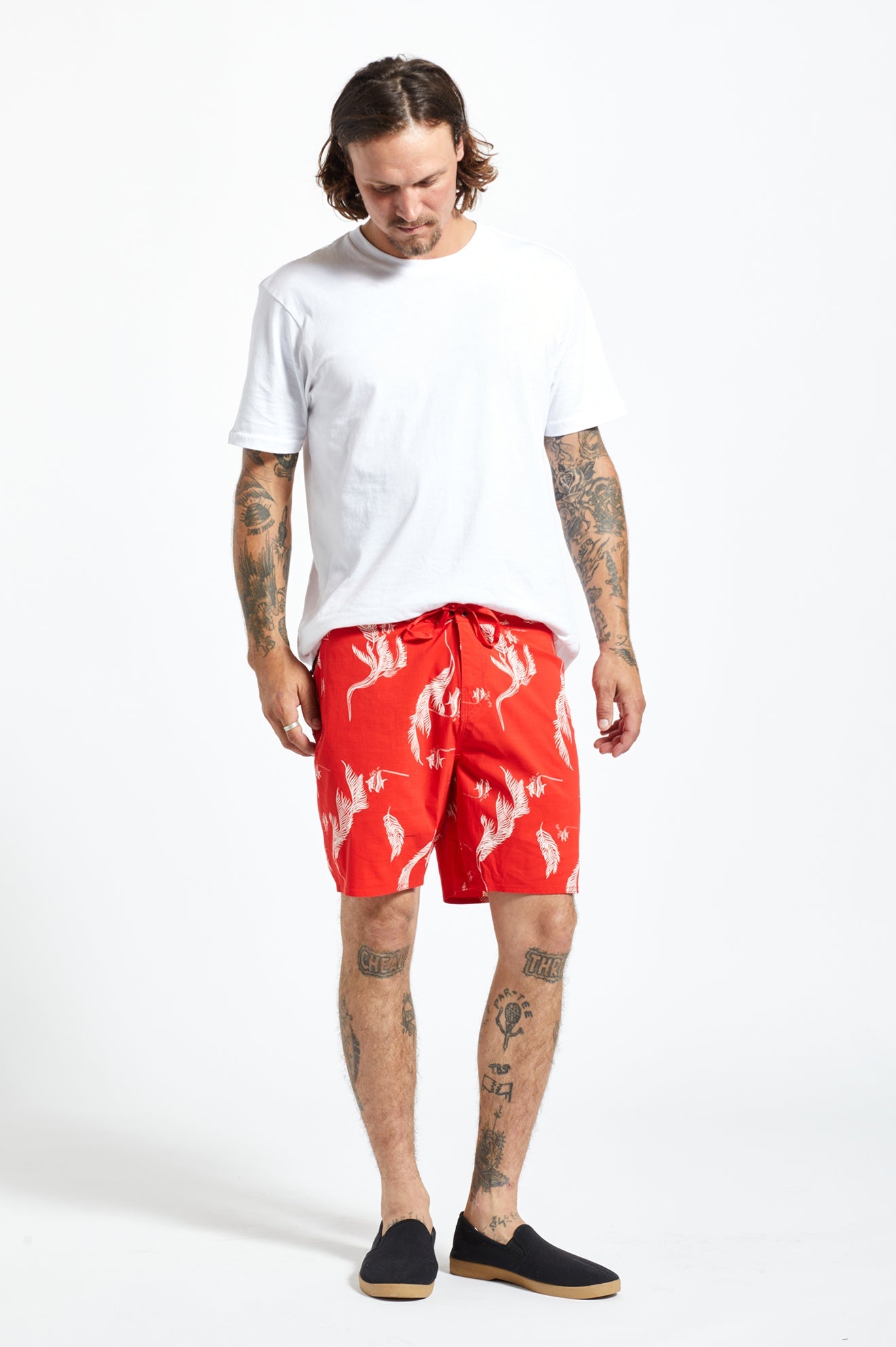 Brixton Temple Trunk Aloha Red/White 30