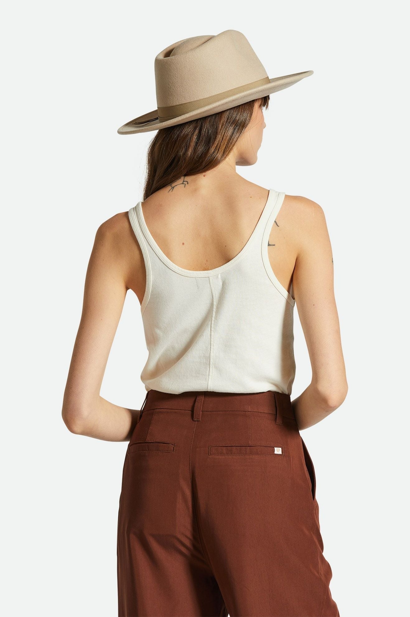 Brixton Carefree Organic GD Scoop Tank White Smoke XS