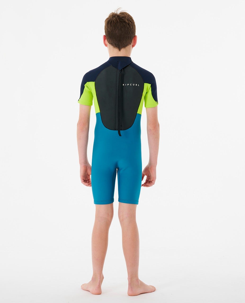 Rip Curl Omega 1.5mm Back Zip SS Boys Springsuit 0049-Navy 12