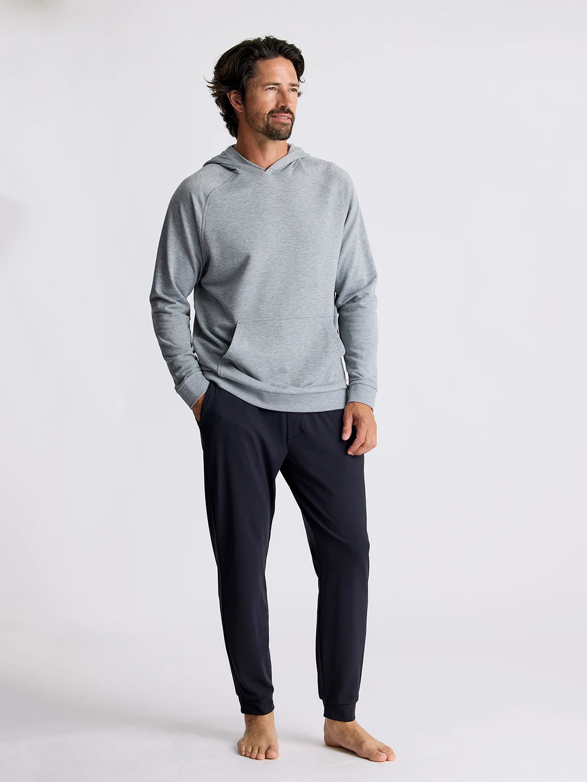 Free Fly Bamboo Lightweight Fleece Hoodie Grey L