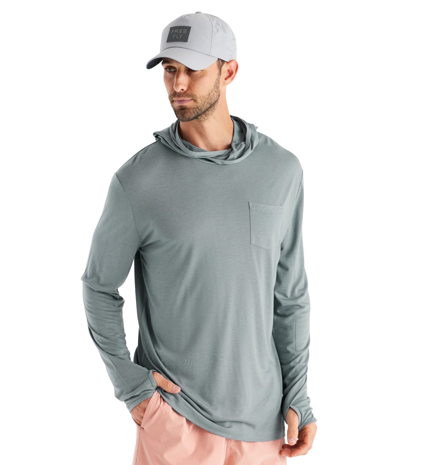 Free Fly Bamboo Lightweight Hoodie Slate S