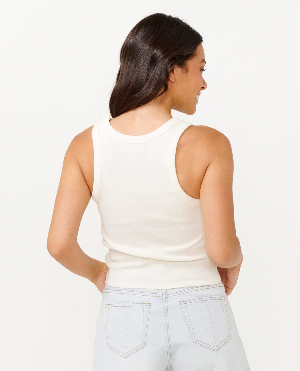 Rip Curl Tropicana Ribbed Tank 3021-Bone S