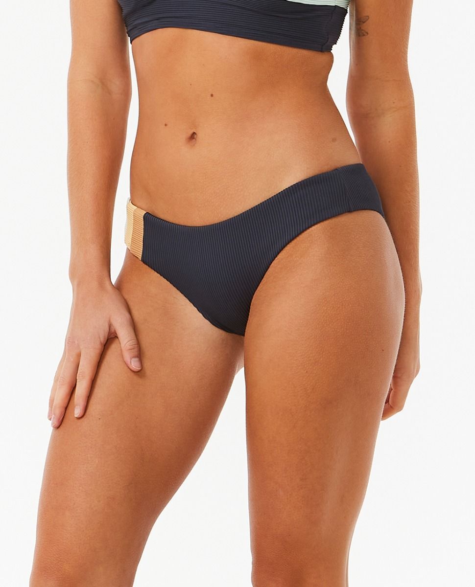 Rip Curl Block Party Spliced Cheeky Hip NAVY L