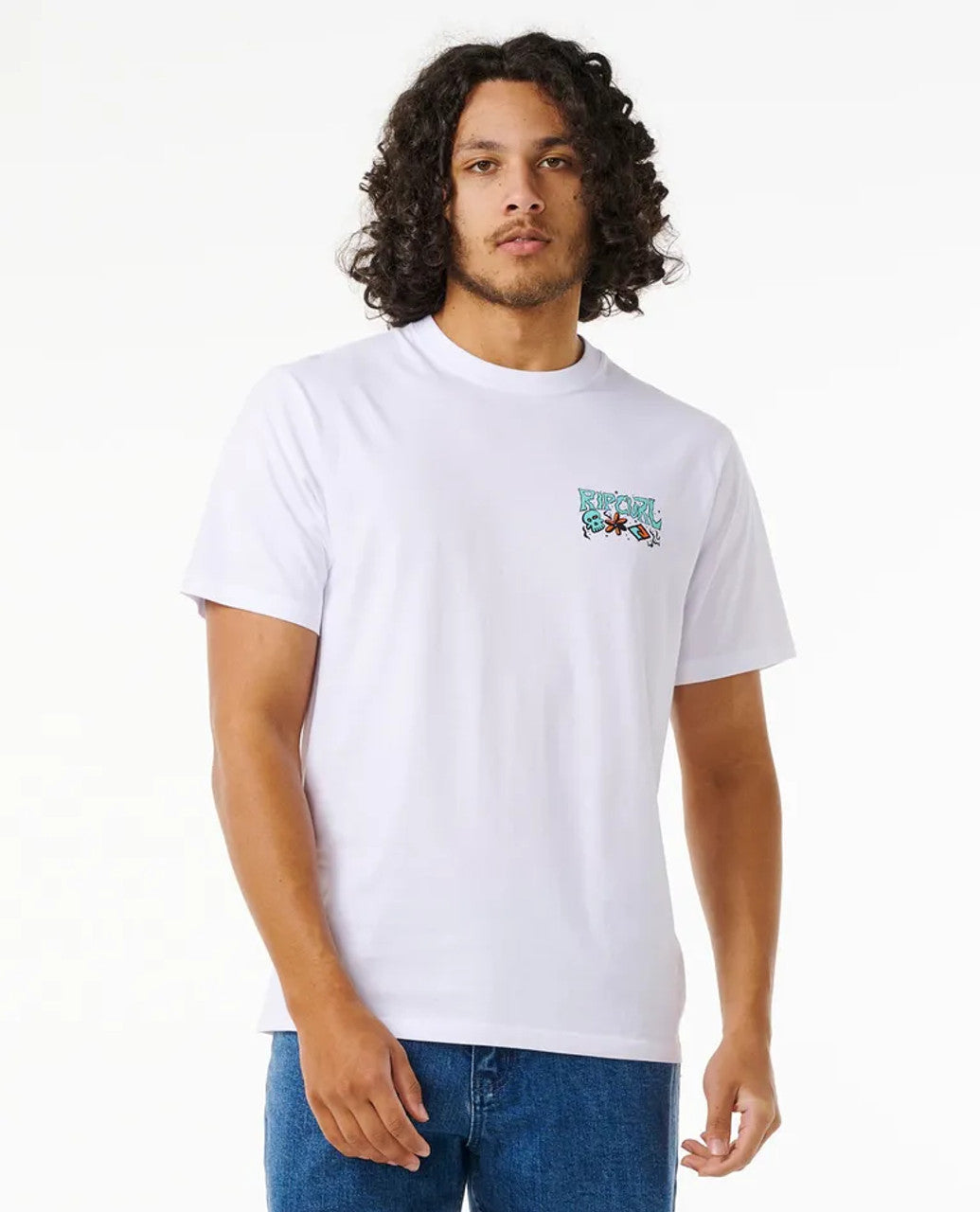 RIP CURL PUSHIN DAISIES TEE WHITE M