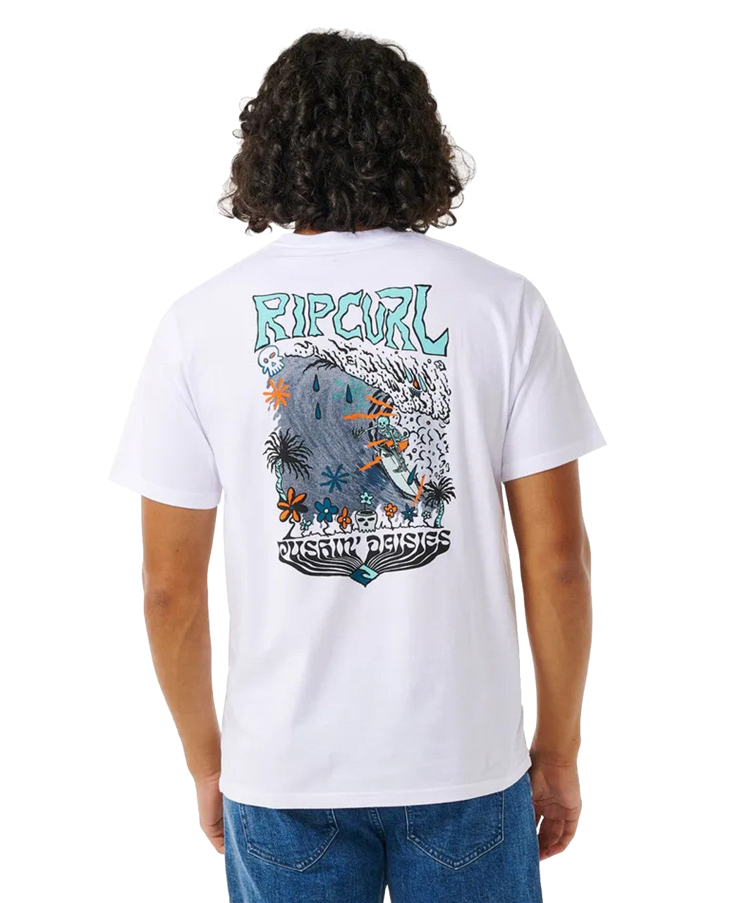 RIP CURL PUSHIN DAISIES TEE WHITE M
