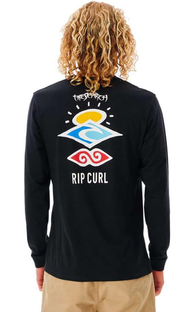 Rip Curl Search Icon LS Tee Black M