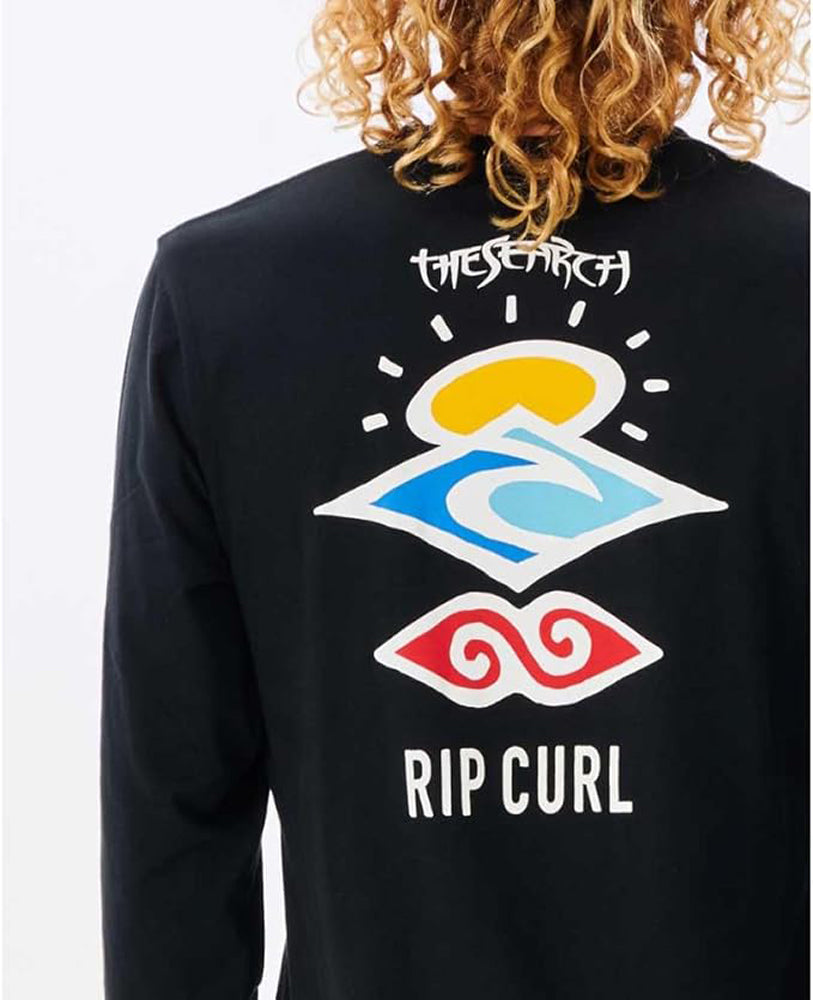Rip Curl Search Icon LS Tee Black M