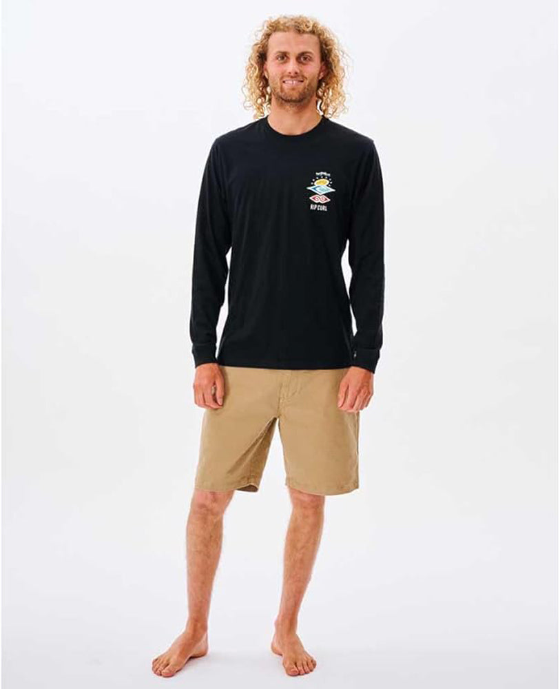 Rip Curl Search Icon LS Tee Black M