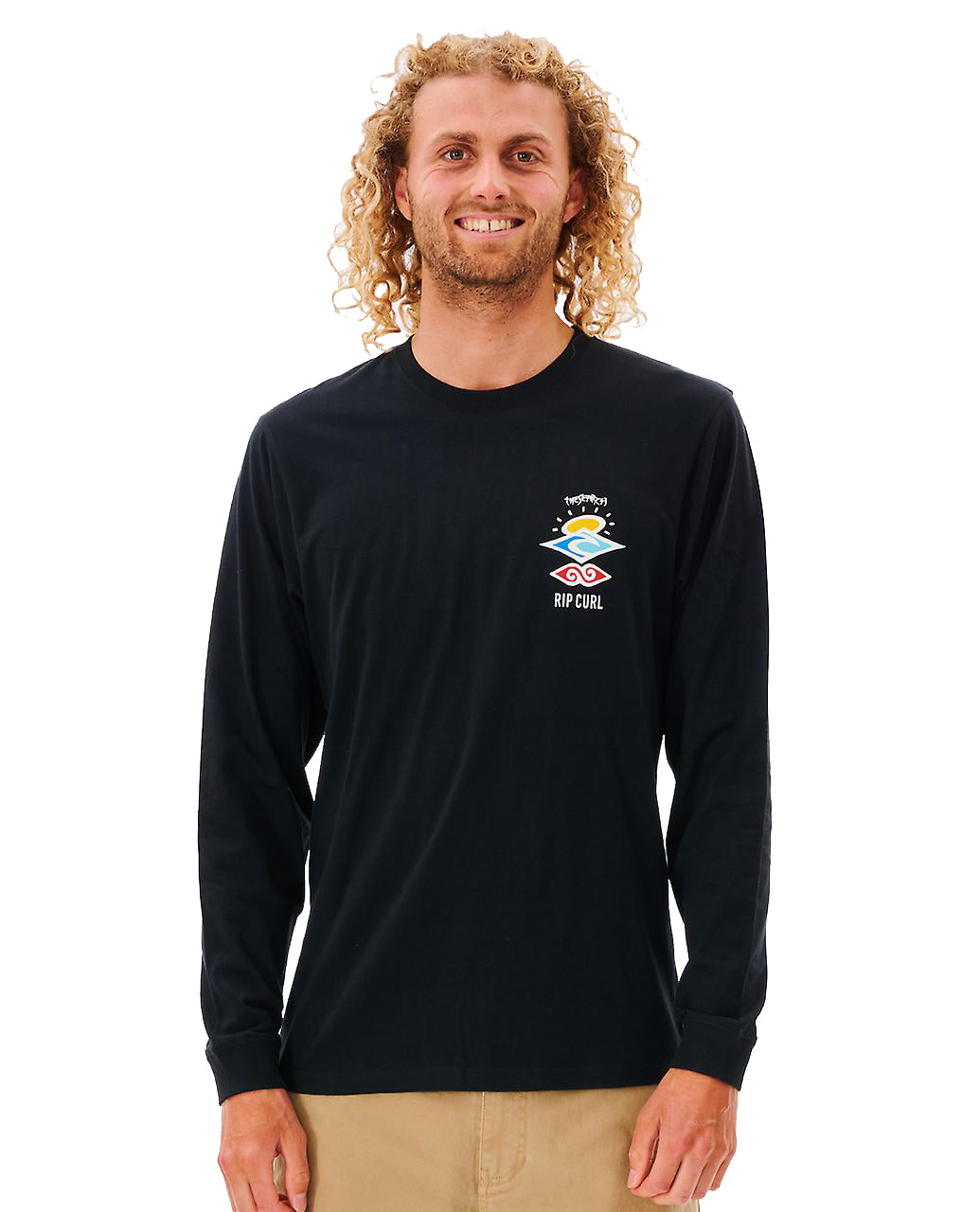 Rip Curl Search Icon LS Tee Black M
