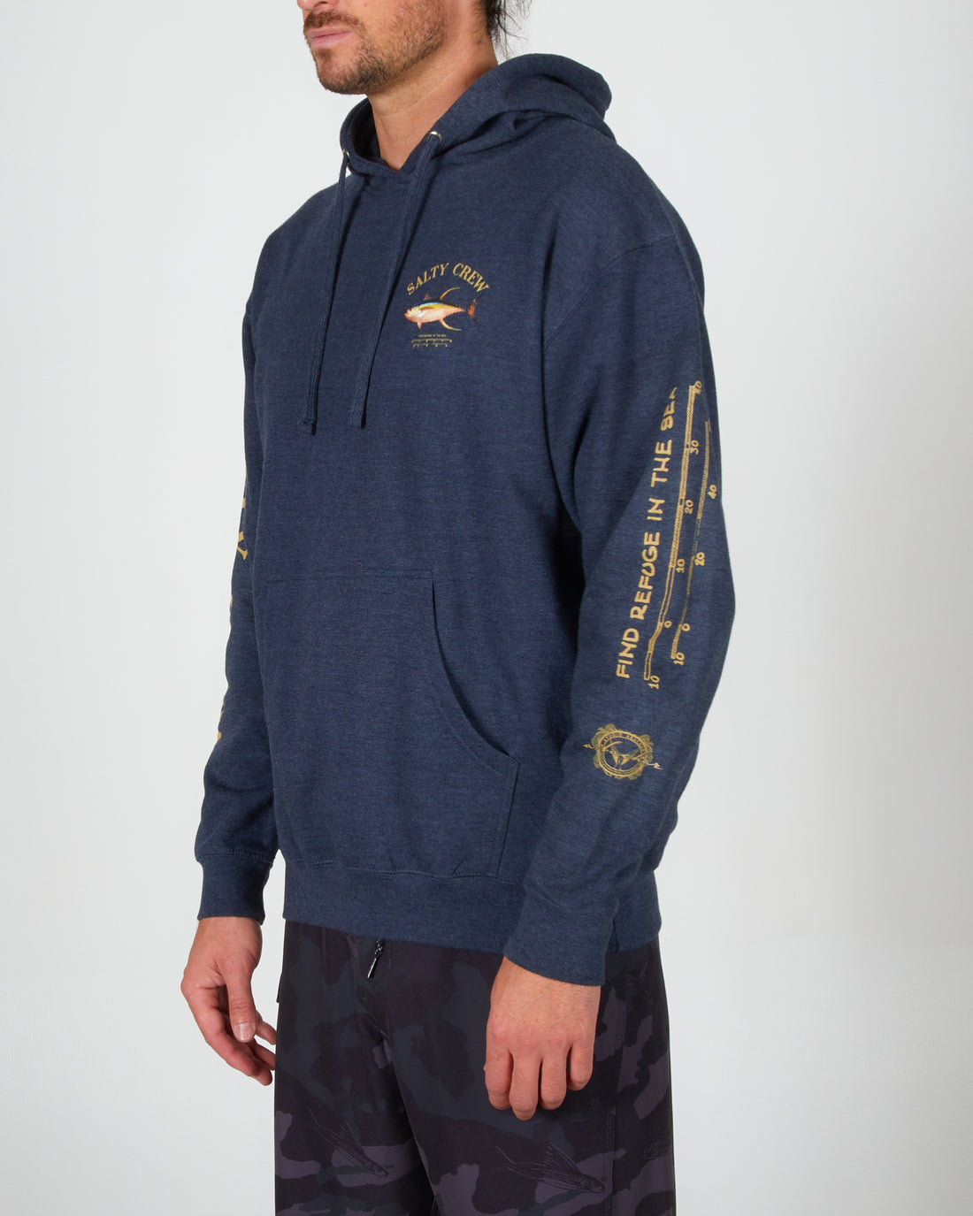 Salty Crew Ahi Mount Hood Fleece NavyHeather XXL