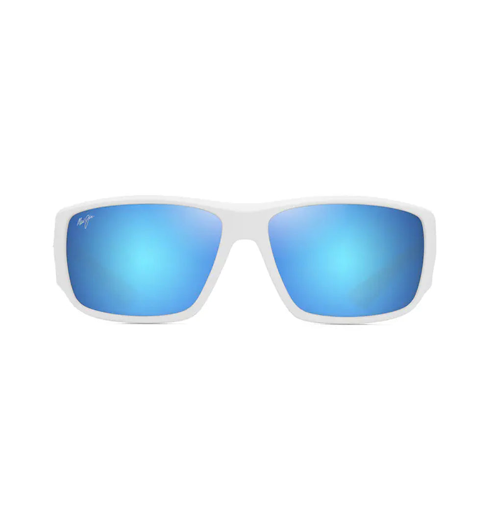 Maui Jim Keha Polarized Sunglasses MatteWhite BlueHawaii