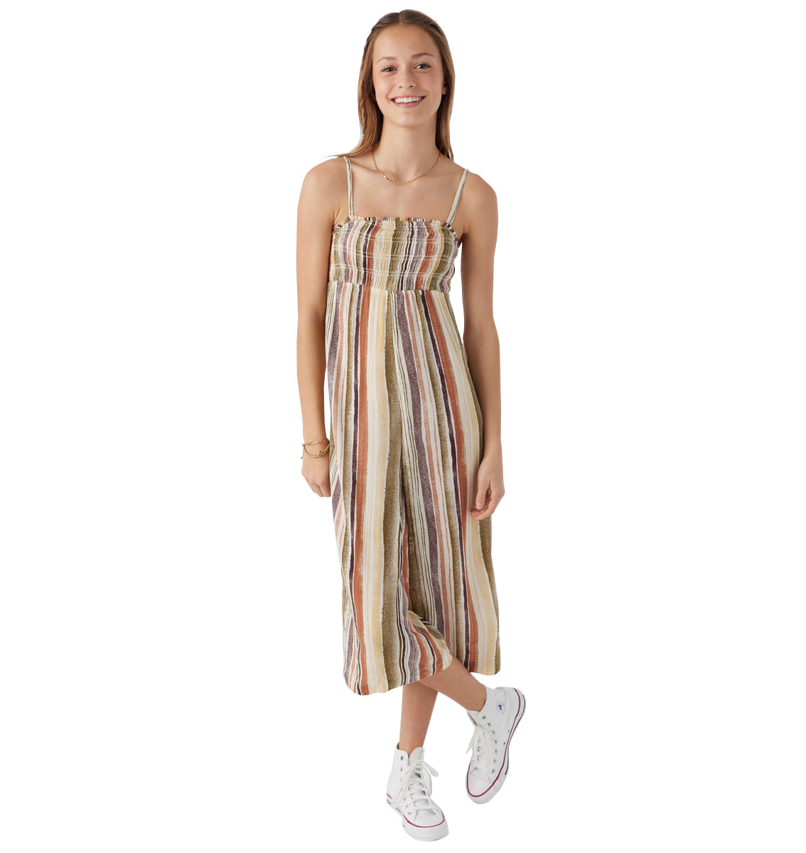 O'Neill Margie Striped Overalls MUL L