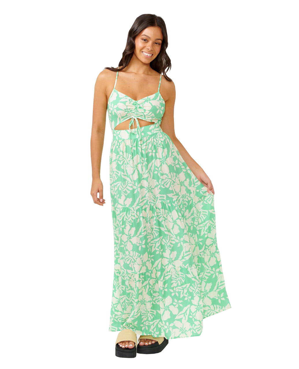 Rip Curl Sun To Sea Maxi Dress 0060-Green M