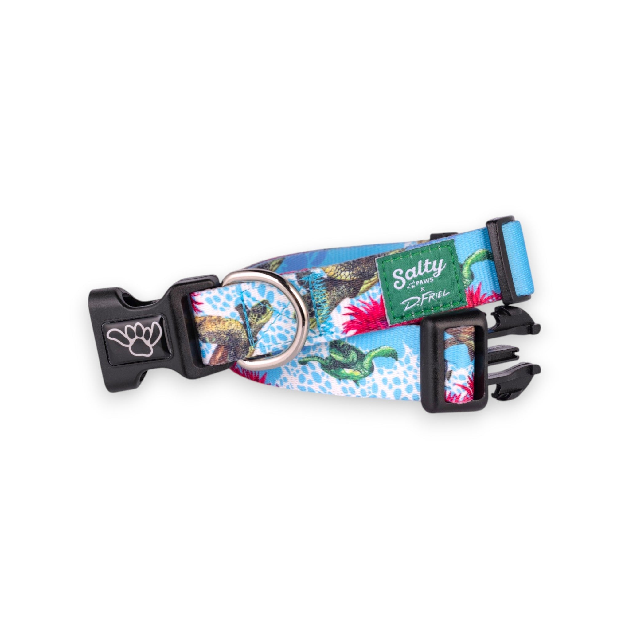 Salty Paws Surfing Dog Collar | Designs for Beach Dogs, Floral, Fishing, Surfing, Hawaiian, TurtleReef M