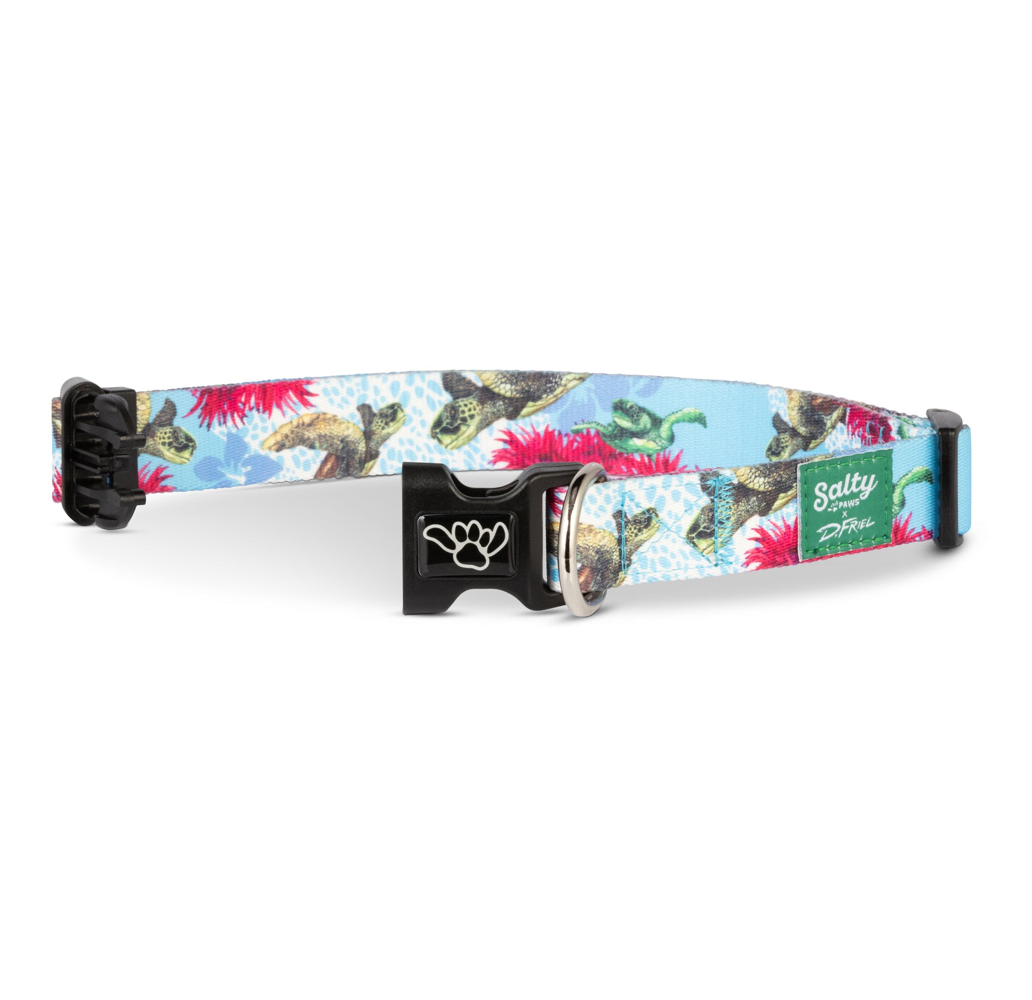 Salty Paws Surfing Dog Collar | Designs for Beach Dogs, Floral, Fishing, Surfing, Hawaiian, TurtleReef L