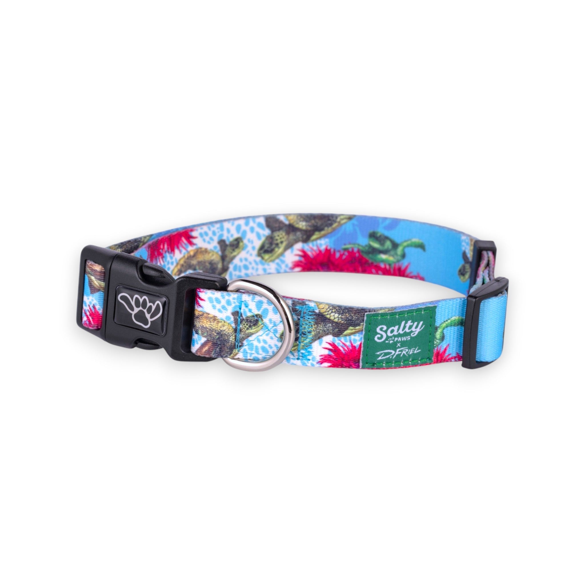 Salty Paws Surfing Dog Collar | Designs for Beach Dogs, Floral, Fishing, Surfing, Hawaiian, TurtleReef S