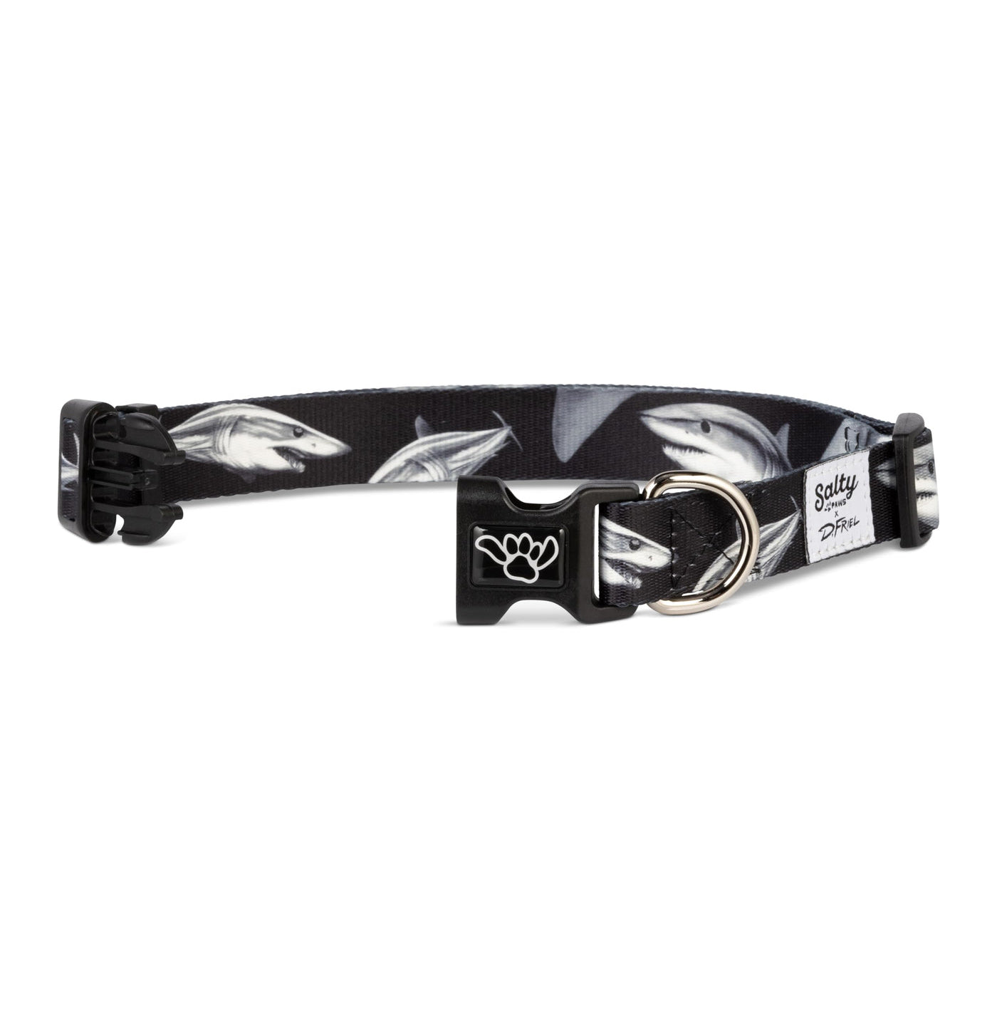 Salty Paws Surfing Dog Collar | Designs for Beach Dogs, Floral, Fishing, Surfing, Hawaiian, MakoShark L