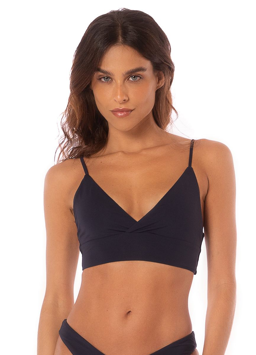 Maaji Blue Deep Criss Cross Triangle Bikini Top 500 S