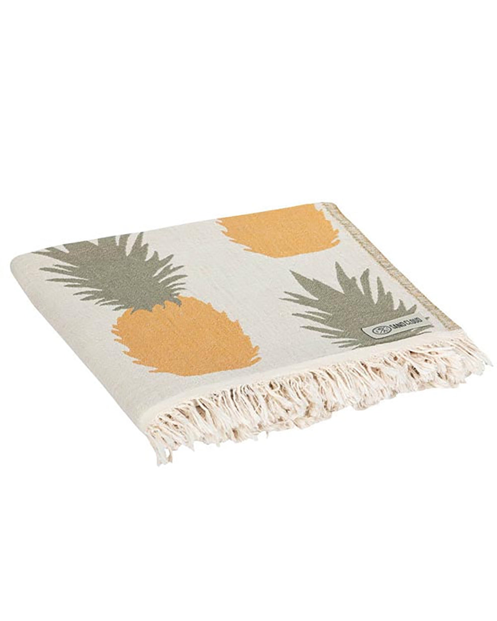 Sand Cloud Turkish Beach Towel Pineapple Natural Regular