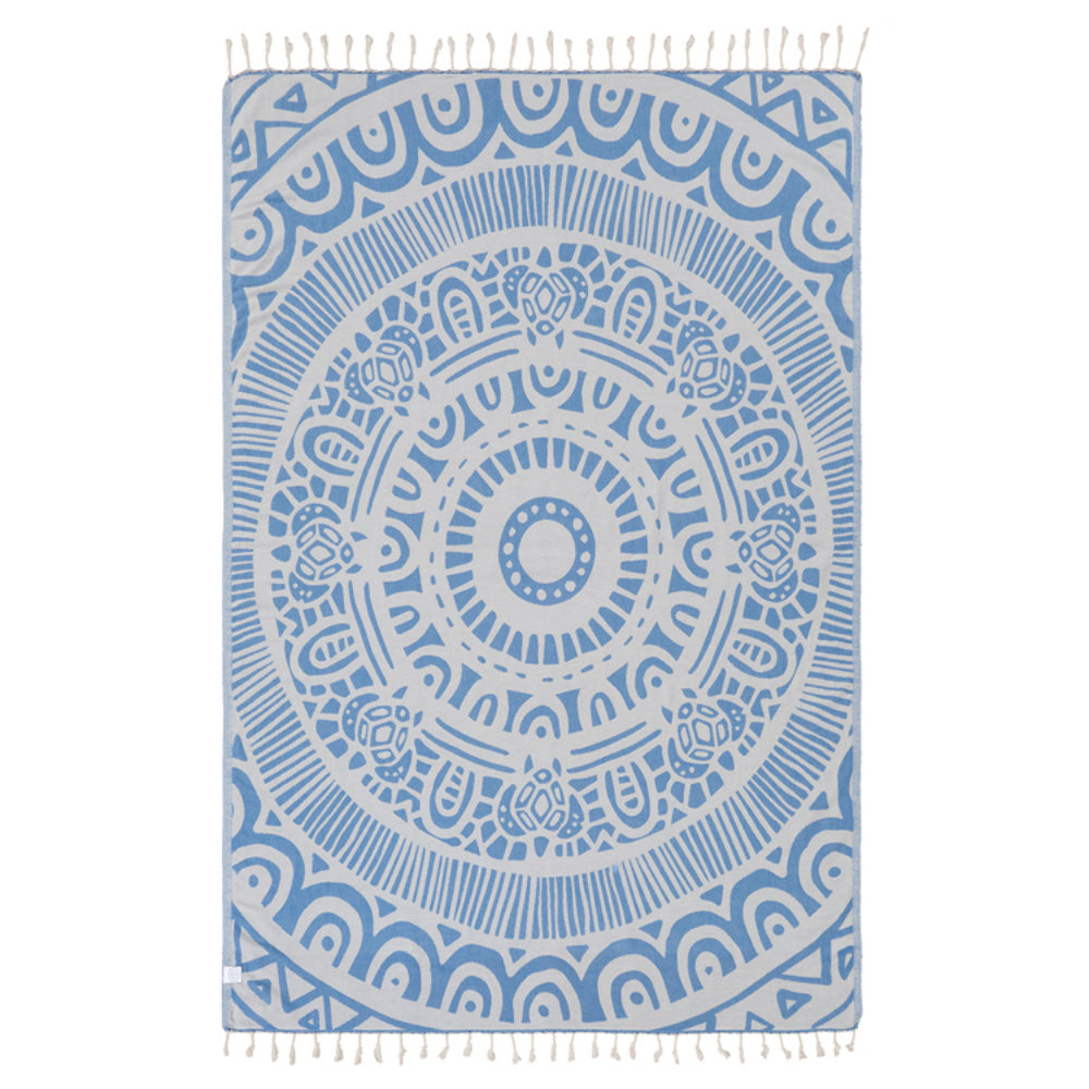 Sand Cloud Turkish Beach Towel Azure Blue Large