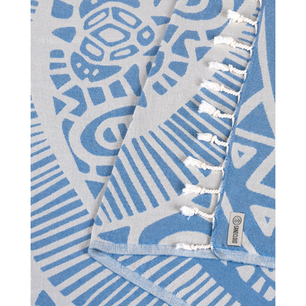 Sand Cloud Turkish Beach Towel Azure Blue Large
