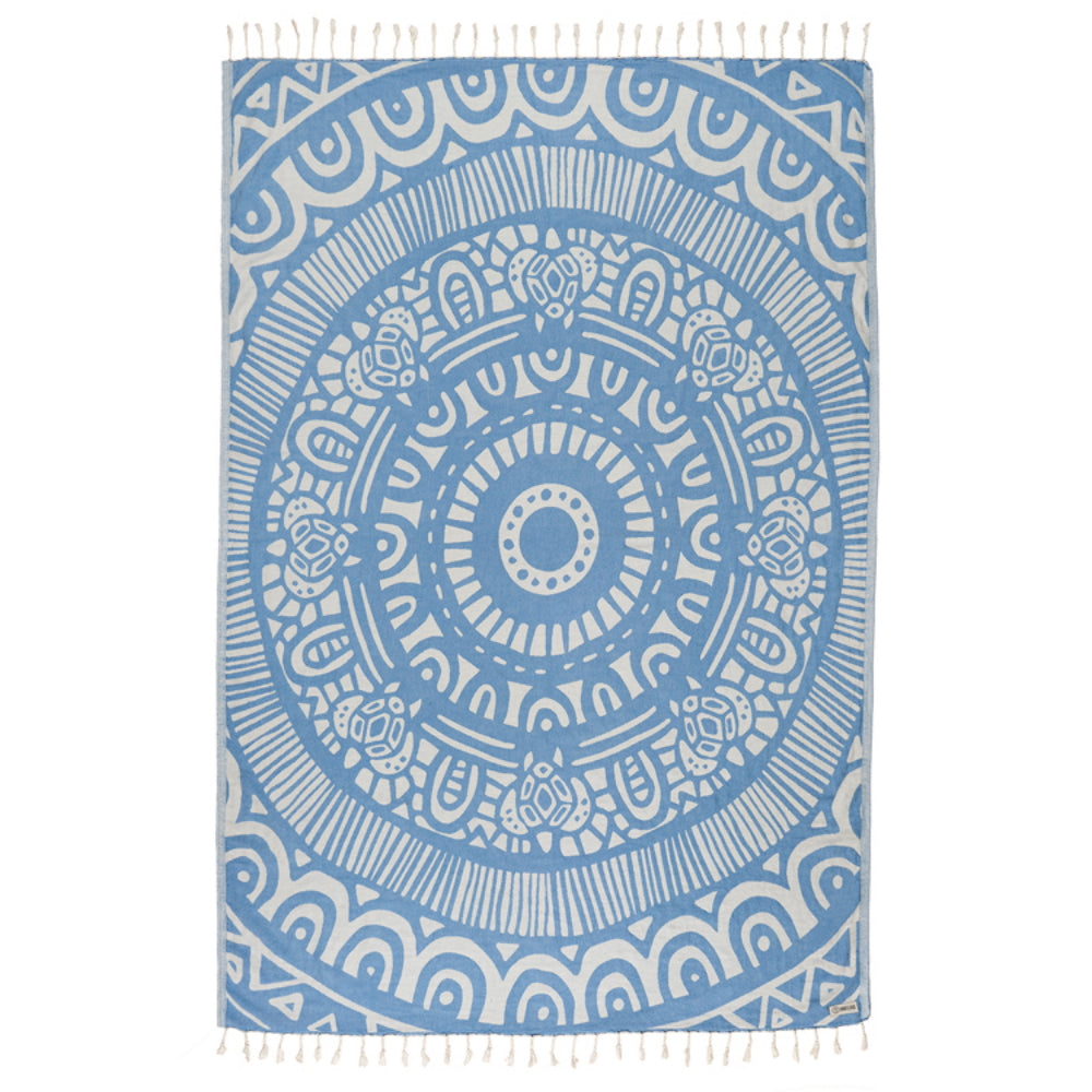 Sand Cloud Turkish Beach Towel Azure Blue Large