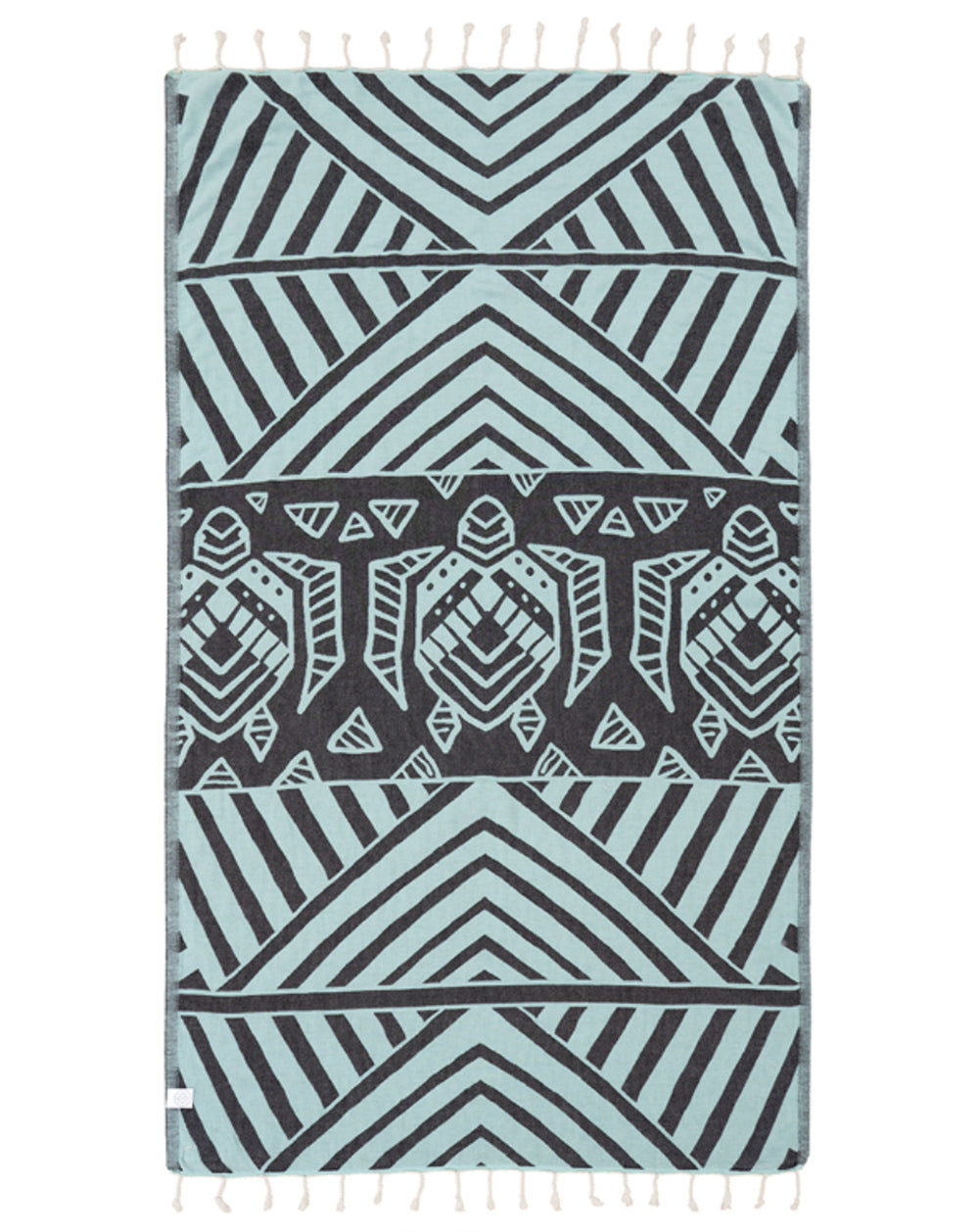 Sand Cloud Turkish Beach Towel GeoTurtle Seaglass Regular