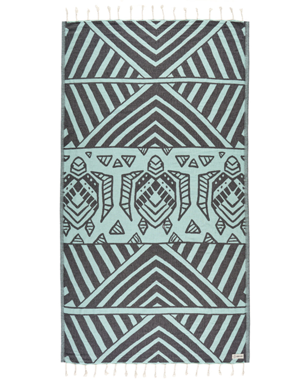 Sand Cloud Turkish Beach Towel GeoTurtle Seaglass Regular