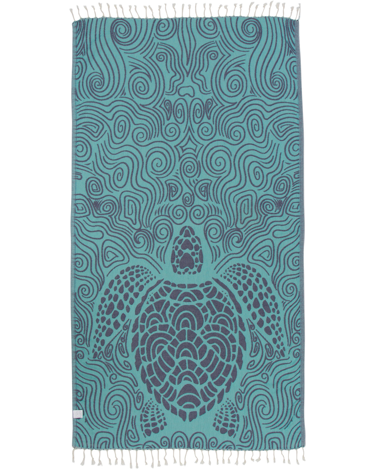 Sand Cloud Turkish Beach Towel SwirlTurtle Mint Regular