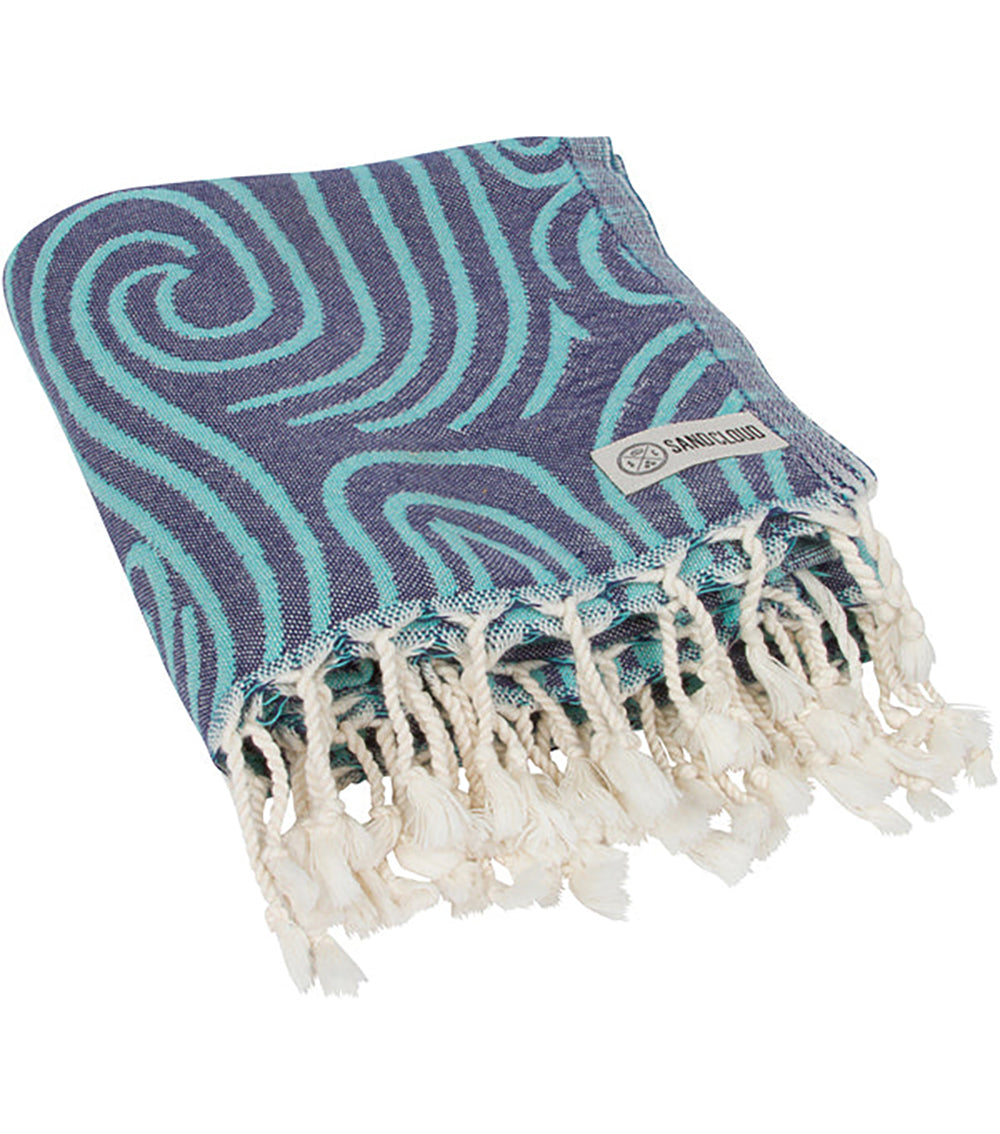 Sand Cloud Turkish Beach Towel SwirlTurtle Mint Regular
