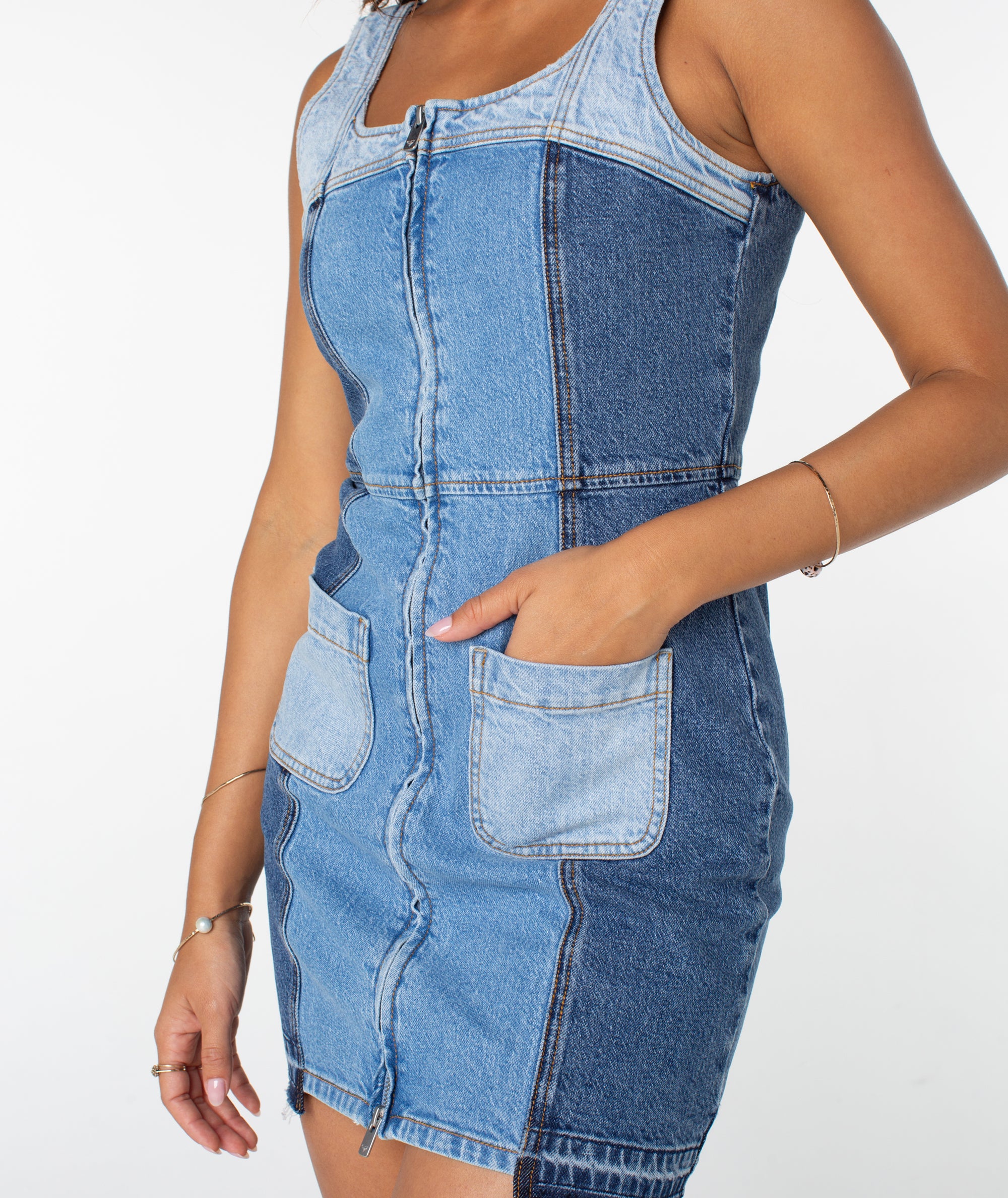 Roxy Sami Denim Mini Dress BPR S