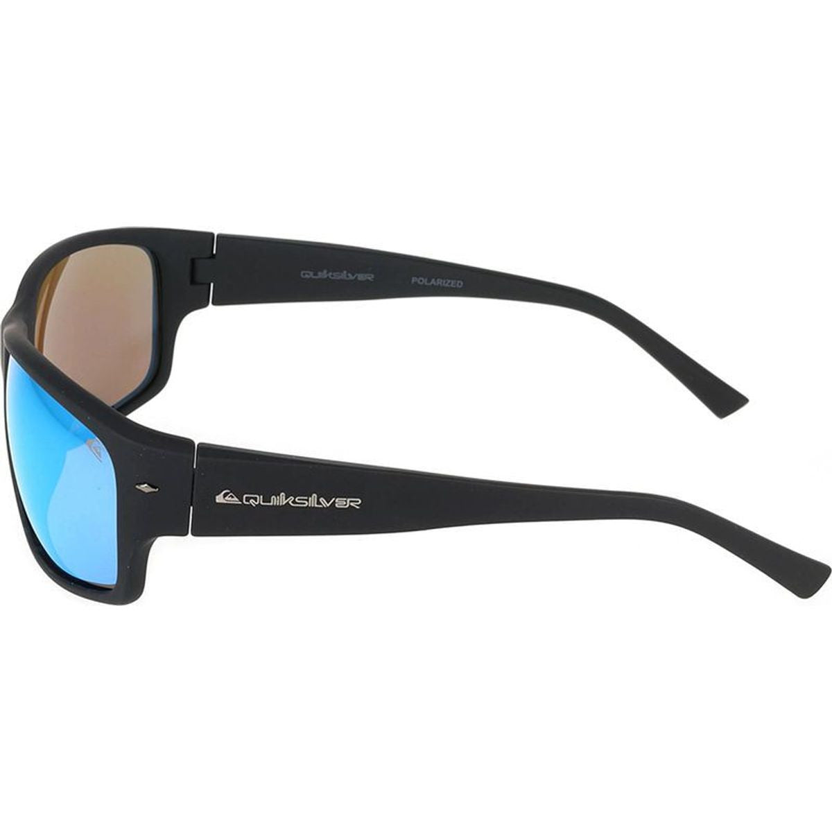 Quiksilver Wind Wave Polarized Sunglasses Rubberized Black BlueMirror