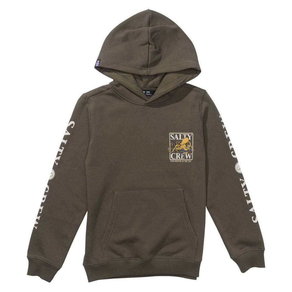 Salty Crew Ink Slinger Boys Hoodie DustyOlive L