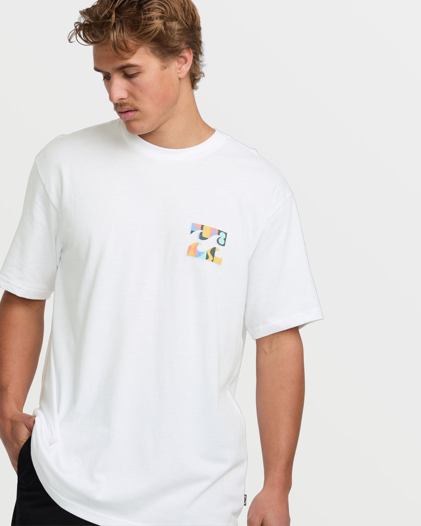 Billabong Crayon Wave Premium SS Tee WHT L